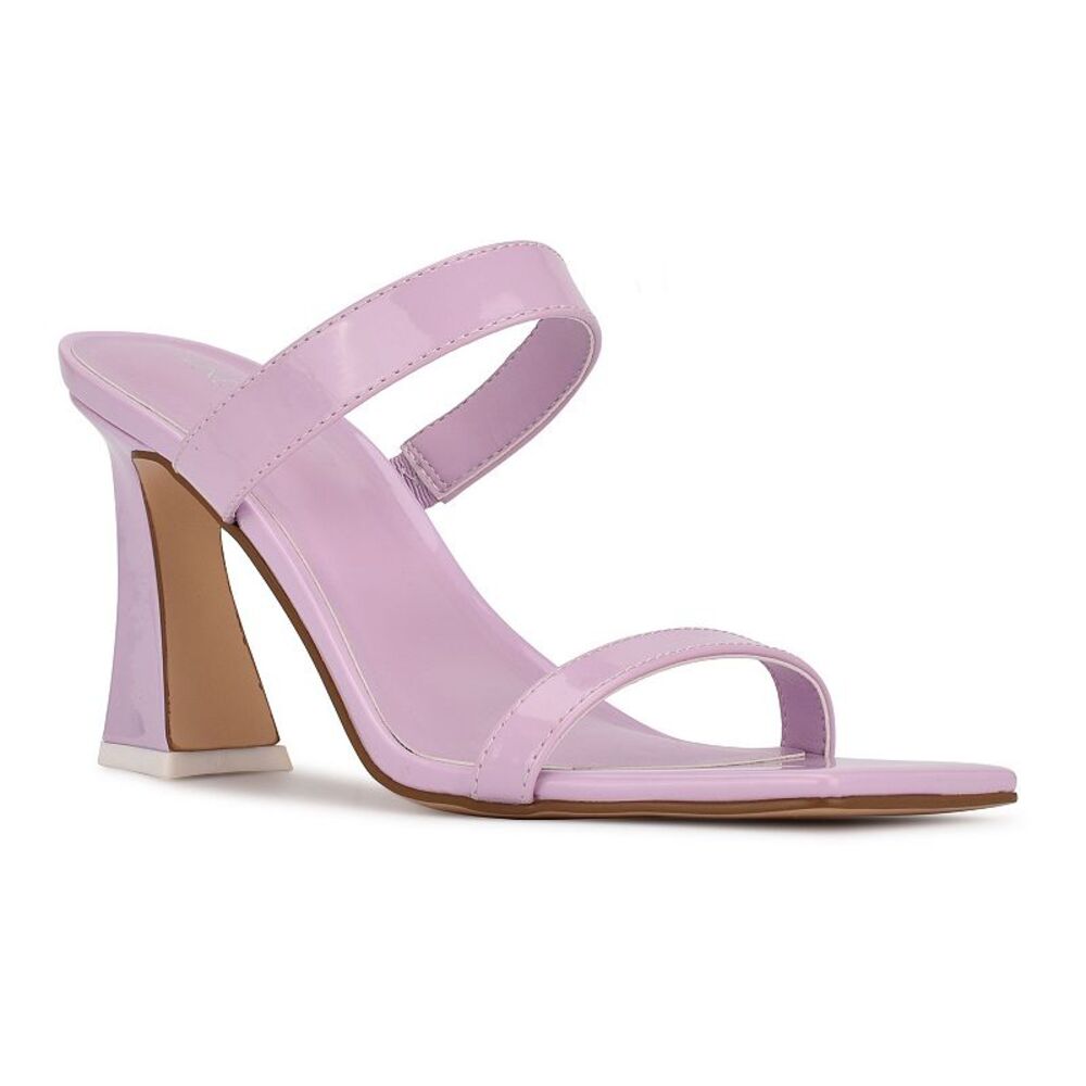 Nine West Womens Dilene Heeled Sandals Size 6.5 M Purple EUC
